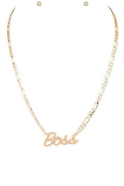 BOSS Pendant Necklace Set