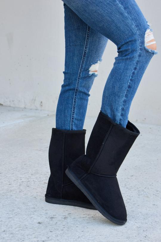 Mid Calf Thermal Lined Flat Boots