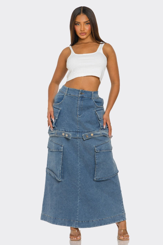 Fashionable Urban Mini & Maxi Denim Skirt