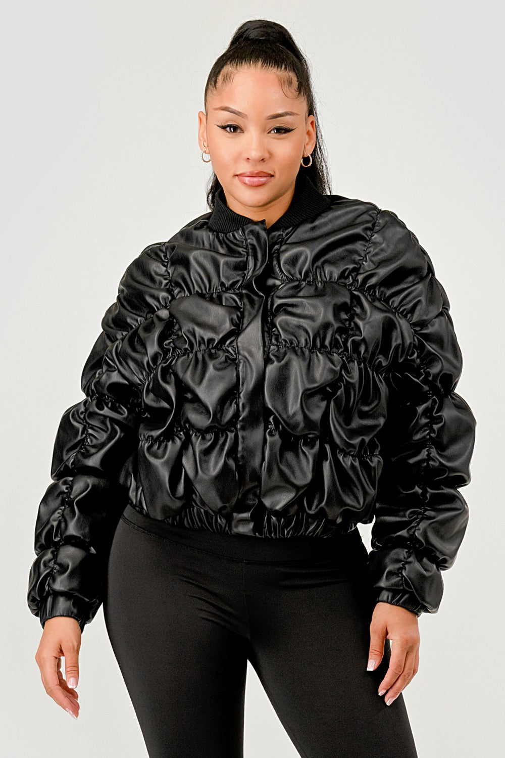 Women’s After Dark Ruched Bomber Jacket