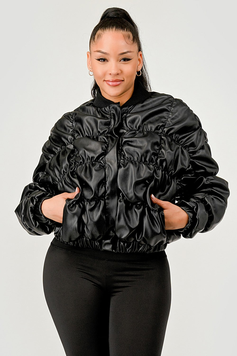 Women’s After Dark Ruched Bomber Jacket