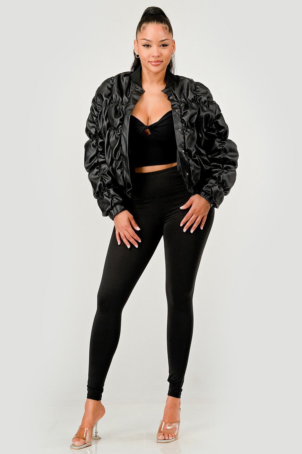 Women’s After Dark Ruched Bomber Jacket