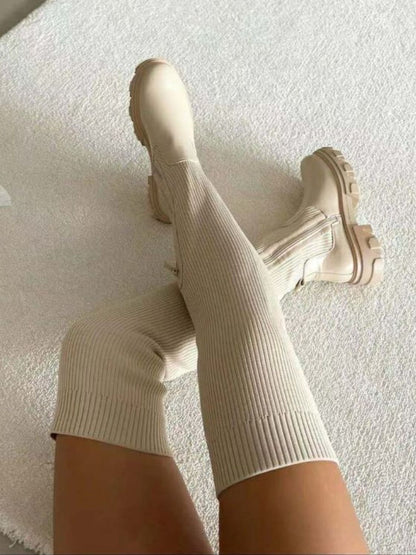 Women's Platform Leg Warmer Boots