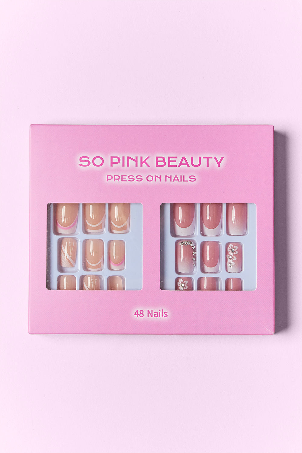 Uñas postizas SO PINK BEAUTY, 2 paquetes