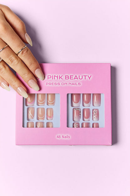 Uñas postizas SO PINK BEAUTY, 2 paquetes
