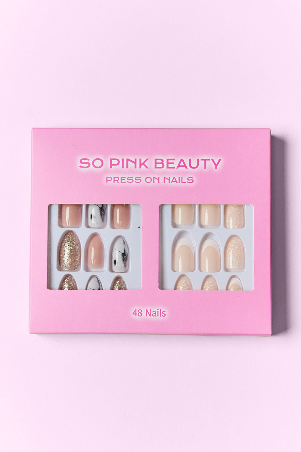 Uñas postizas SO PINK BEAUTY, 2 paquetes
