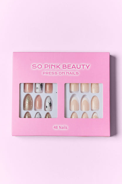 Uñas postizas SO PINK BEAUTY, 2 paquetes