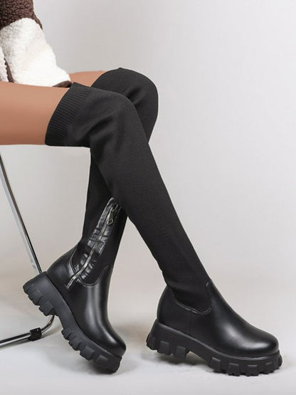 Women's Platform Leg Warmer Boots