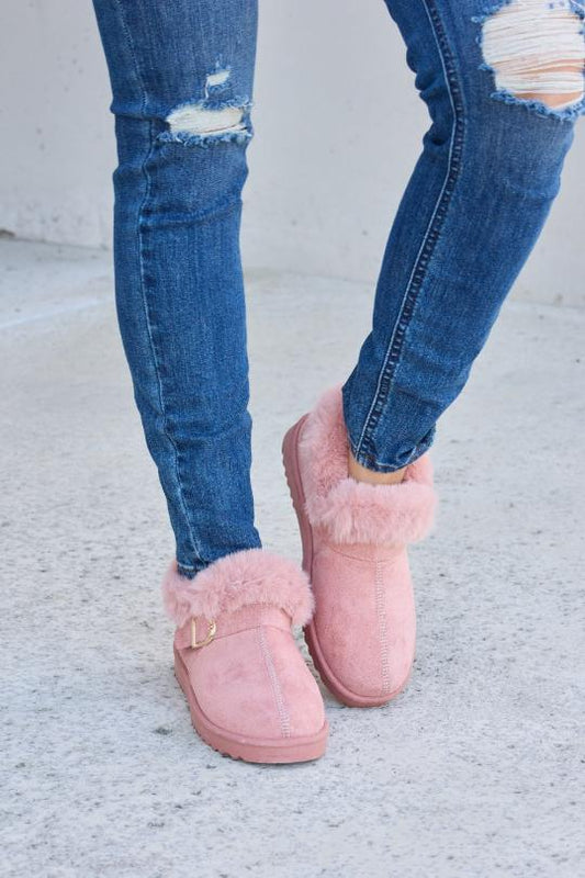 Fuzzy Thermal Ankle Boots