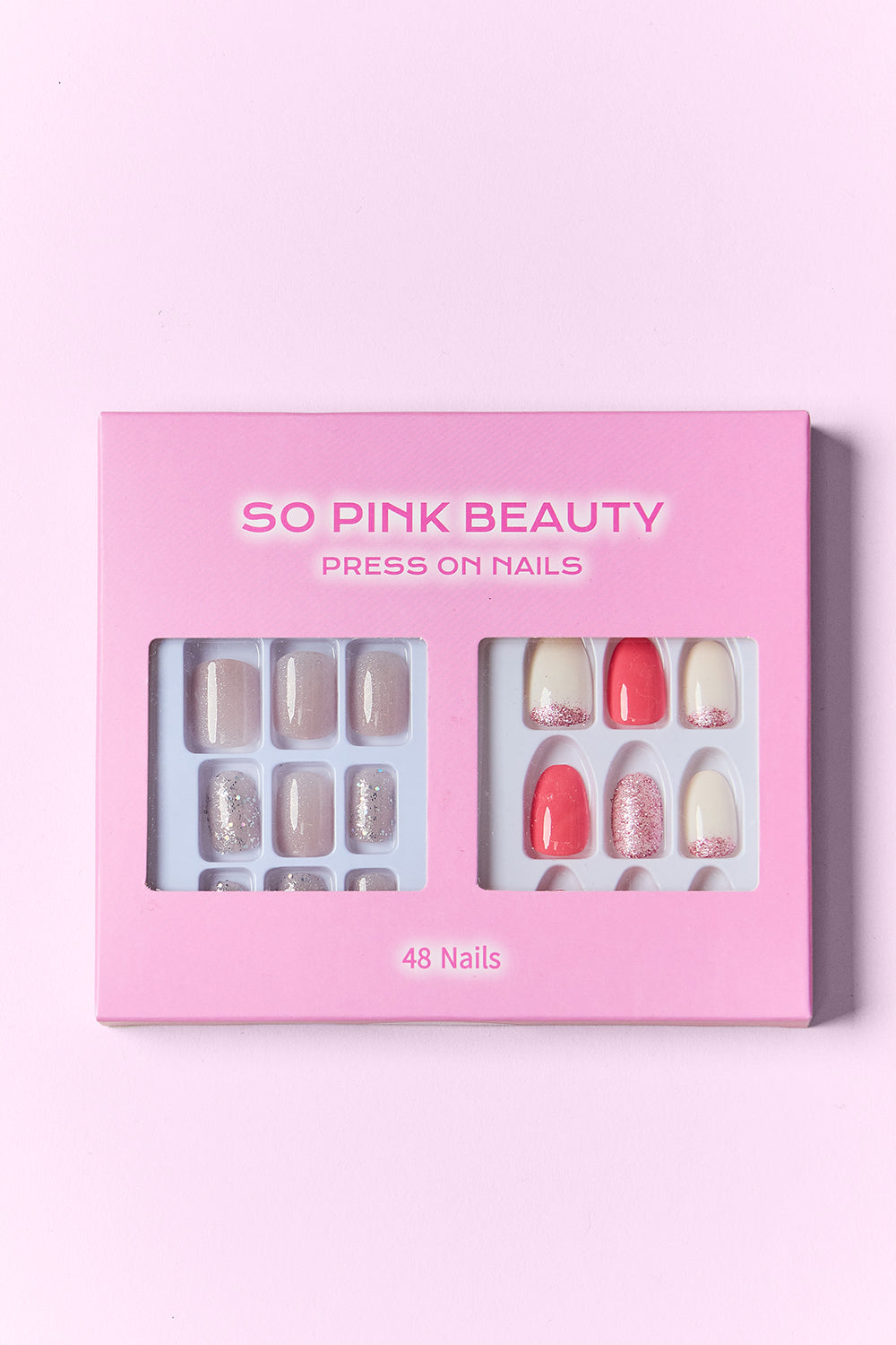 Uñas postizas SO PINK BEAUTY, 2 paquetes