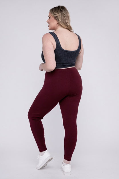 Plus Premium Cotton Full Length Leggings