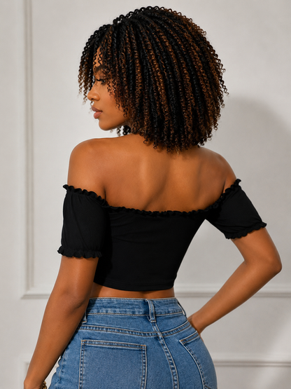 Women’s Pretty in Bloom Off-Shoulder Crop Top