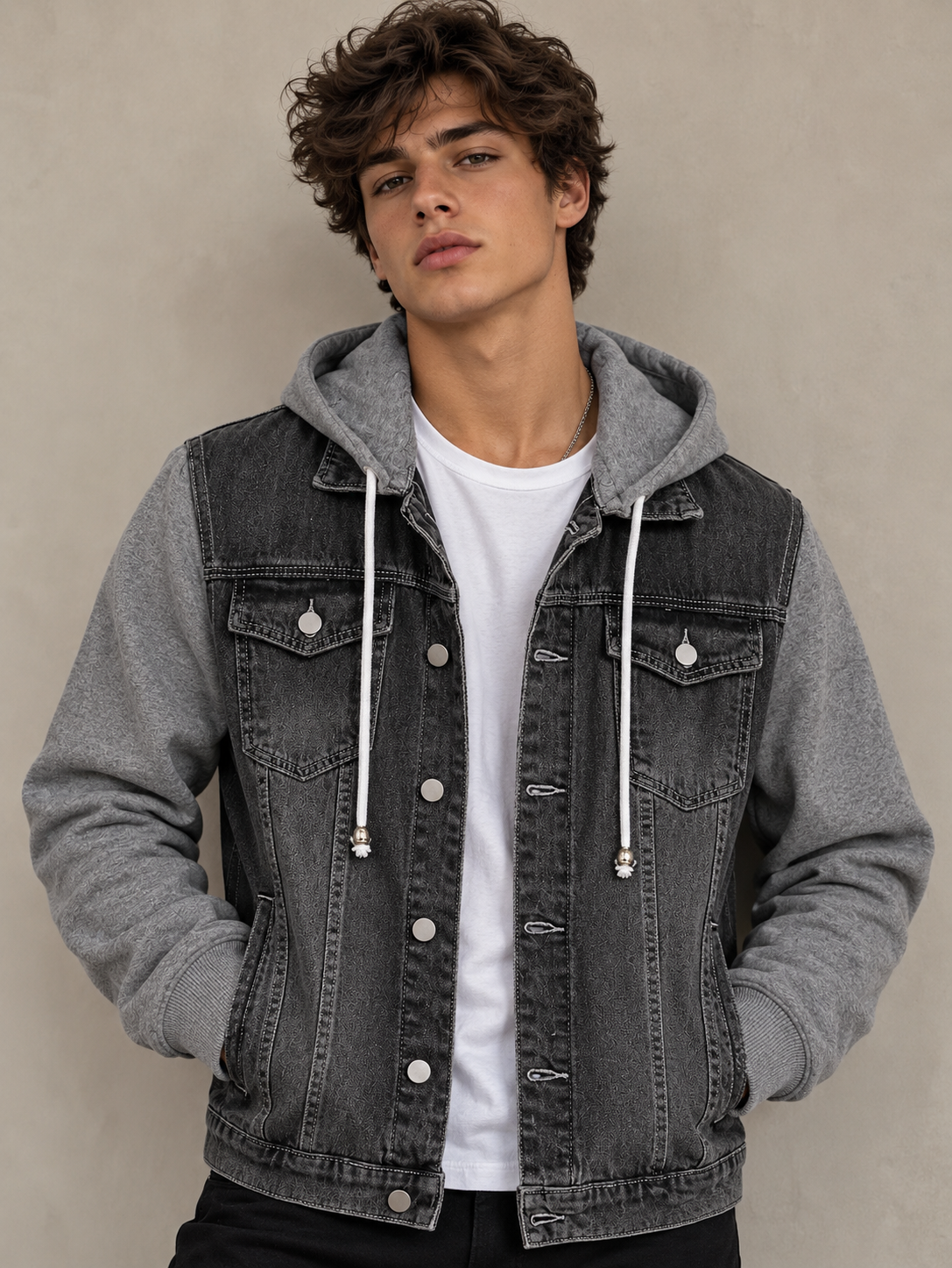 Men’s Double Take Hooded Denim Jacket