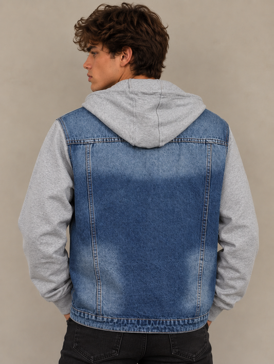 Men’s Double Take Hooded Denim Jacket