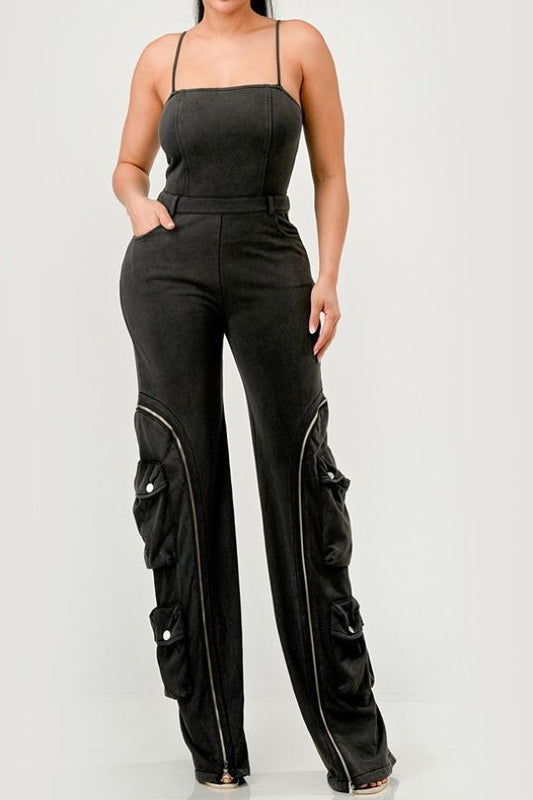 Chic Moto Biker Jumpsuit