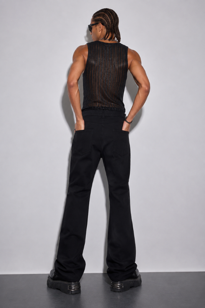 Men's Rebel Cross Rhinestone Loose Jeans