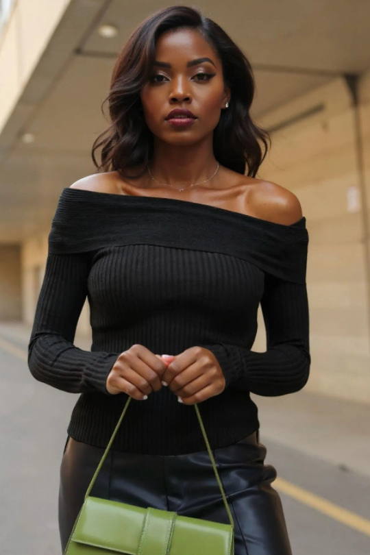 Women's Off-Shoulder Long Sleeve Top