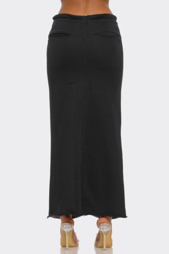 Game Changer Hybrid Denim Maxi Skirt