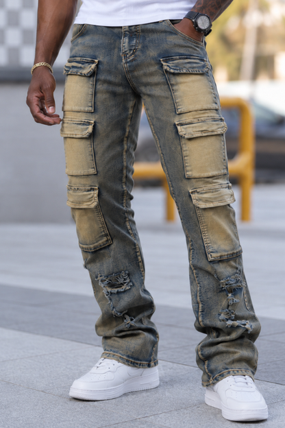 Men’s Aftershock Flare Cargo Jeans
