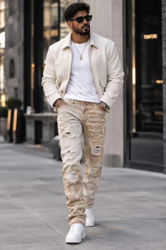 Men’s Breakpoint Distressed Patchwork Jeans