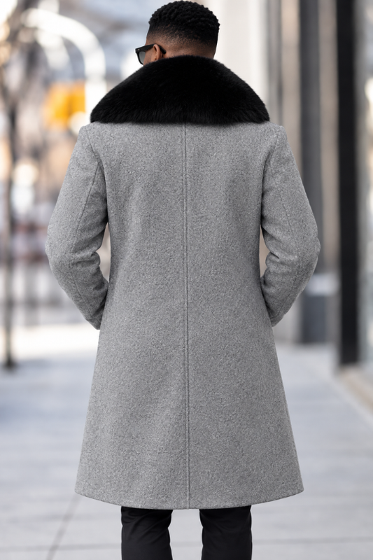 Men’s Frostline Shearling Collar Overcoat