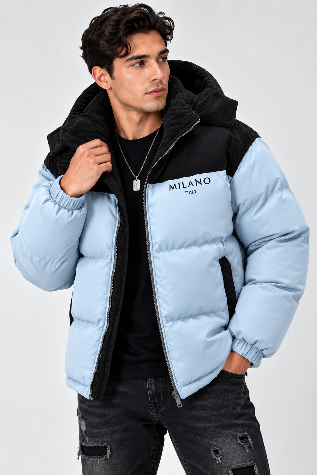Men’s Ice Mode Colorblock Puffer Coat