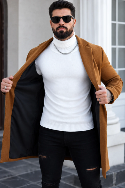 Men’s Main Event Tweed Overcoat