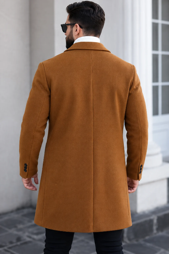 Men’s Main Event Tweed Overcoat
