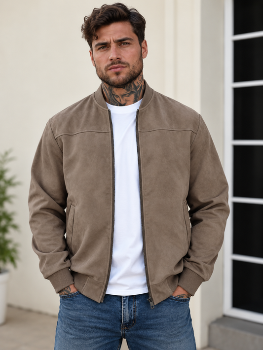 Men’s Maverick Suede Bomber Jacket
