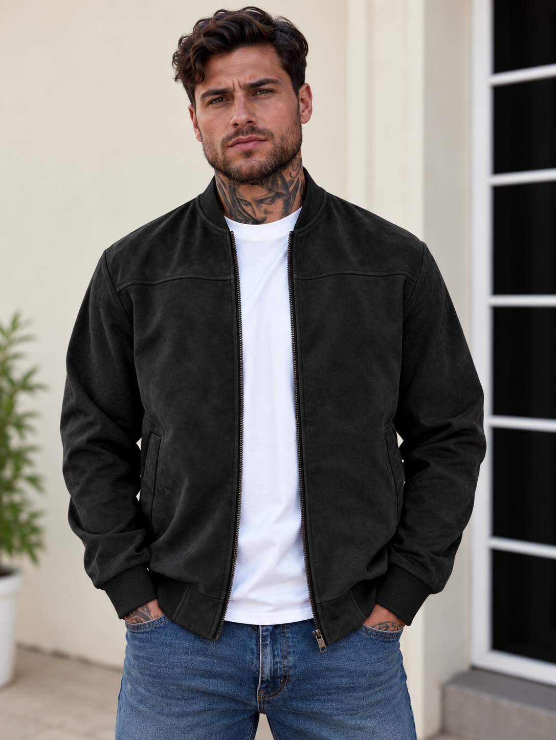 Men’s Maverick Suede Bomber Jacket
