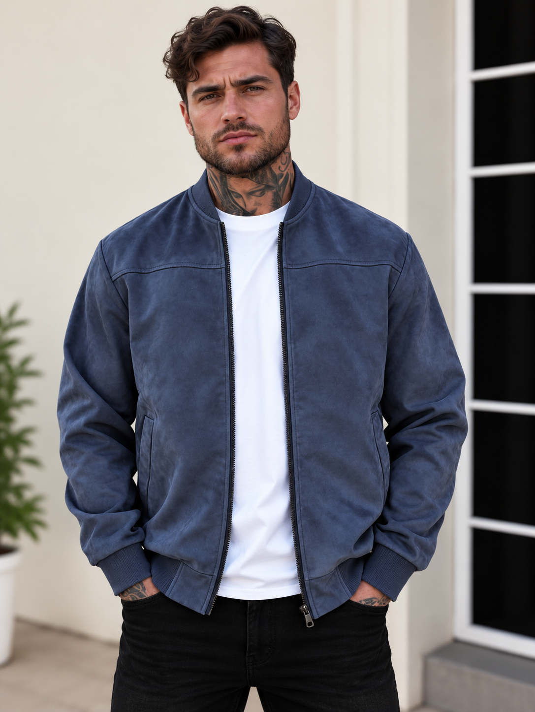 Men’s Maverick Suede Bomber Jacket