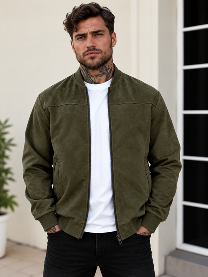 Men’s Maverick Suede Bomber Jacket