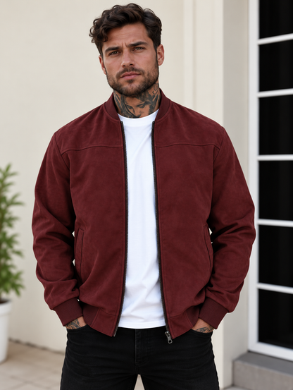 Men’s Maverick Suede Bomber Jacket