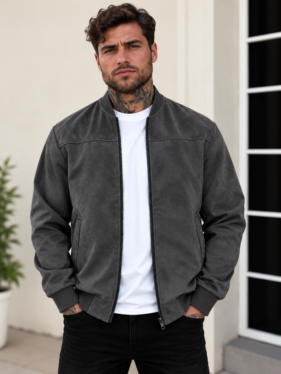 Men’s Maverick Suede Bomber Jacket