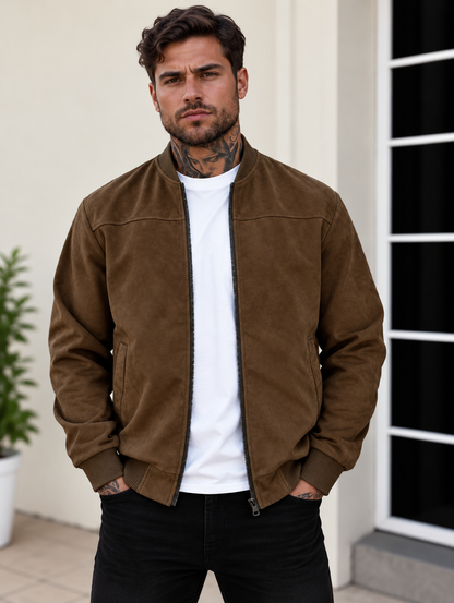 Men’s Maverick Suede Bomber Jacket