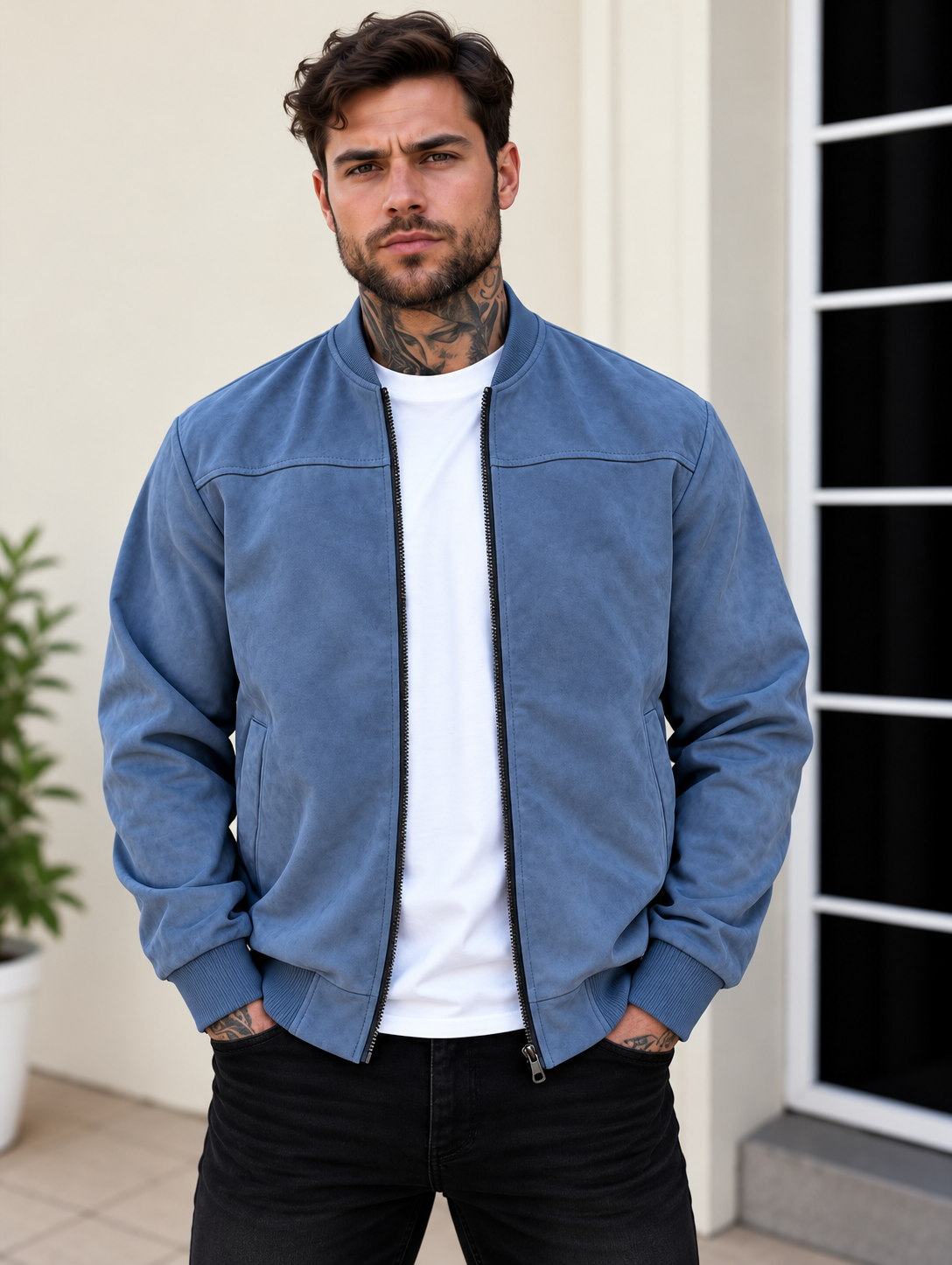 Men’s Maverick Suede Bomber Jacket