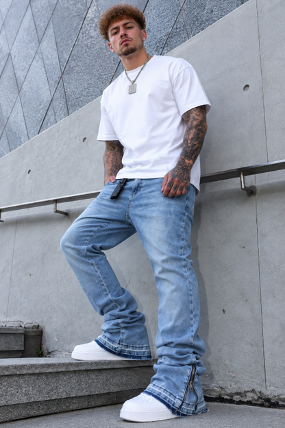 Men’s No Signal Stacked Distressed Jeans