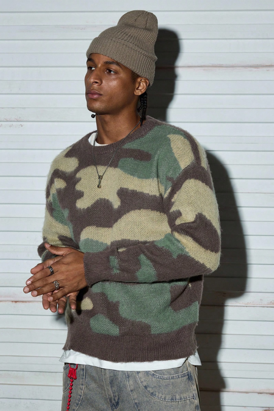 Men's Urban Camo Street Knit Sweater