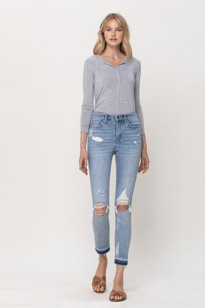 Mid Rise Crop Skinny Jeans