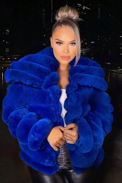 Women's Plush Winter Baby Doll Faux Fur Coat