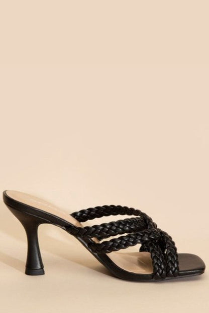 Women's Double Cross Braided Heels