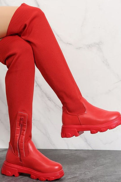 Women's Platform Leg Warmer Boots