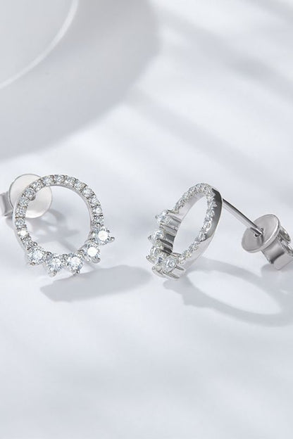 Platinum-Plated Diamond Earrings