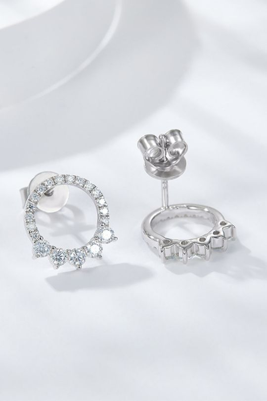 Platinum-Plated Diamond Earrings