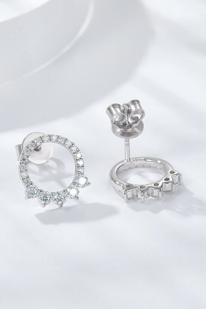 Platinum-Plated Diamond Earrings