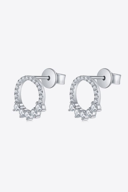 Platinum-Plated Diamond Earrings