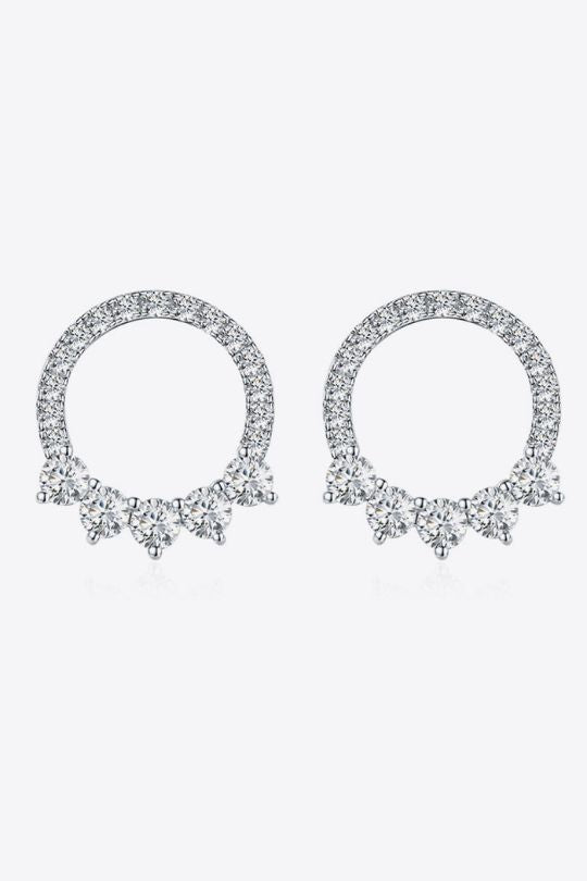 Platinum-Plated Diamond Earrings