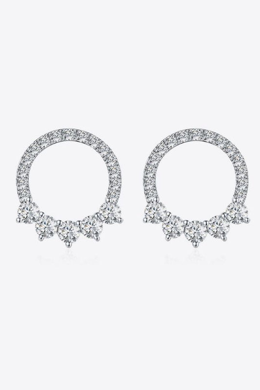 Platinum-Plated Diamond Earrings