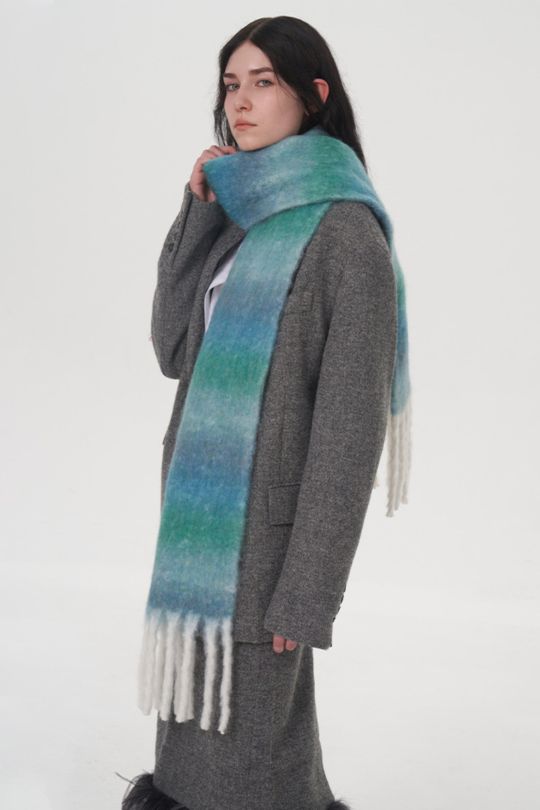 Women's Fringe Gradient Thermal Scarf