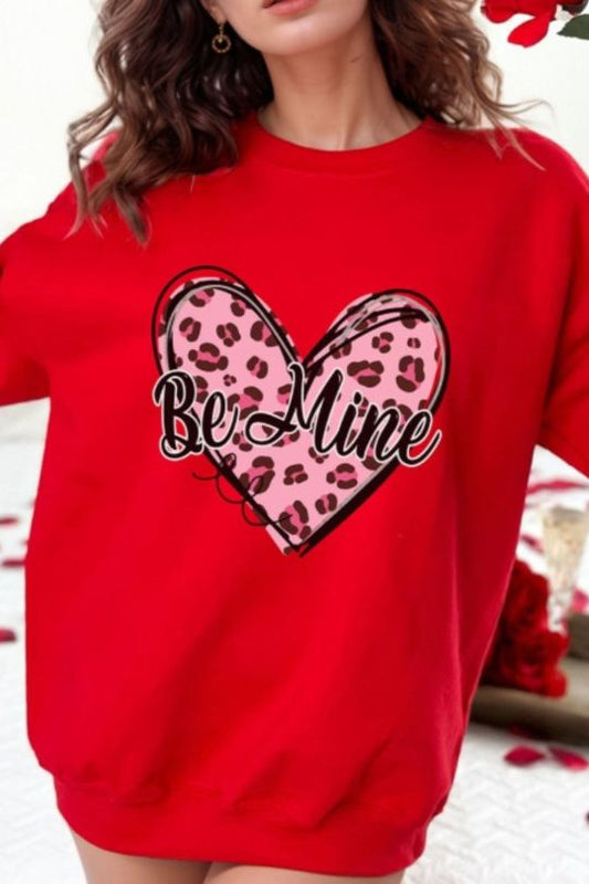 BE MINE Heart Valentine's Day Sweatshirt